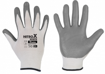 Rękawice ochronne NITROX WHITE nitryl, rozmiar 9